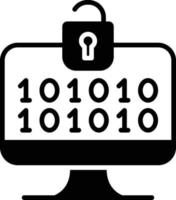 Decrypt Glyph Icon vector