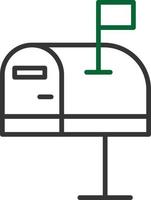 Mailbox Line Two Color vector