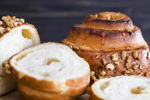 a wheat flour bun photo