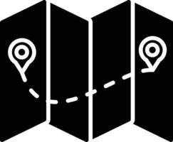 Map Glyph Icon vector