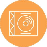 Compact Disc Line Circle Multicolor vector