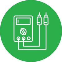 Voltmeter Line Circle Multicolor vector