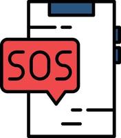 Sos Line Filled vector