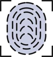 Fingerprint Line Filled vector