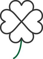 Clover Line Two Color vector