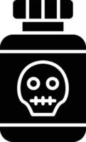 Poisonous Field Glyph Icon vector