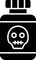 Poisonous Field Glyph Icon vector