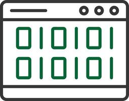 Coding Line Two Color vector