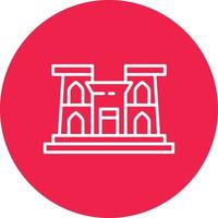 Luxor Temple Line Circle Multicolor vector