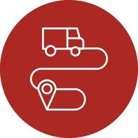 Service Logistics Glyph Circle Multicolor vector