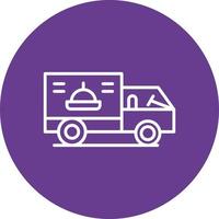 Delivery Truck Line Circle Multicolor vector