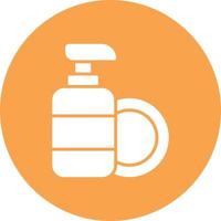 Dish Soap Glyph Circle Multicolor vector