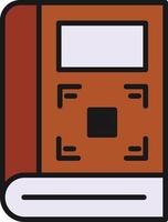 QR Book Line Filled vector
