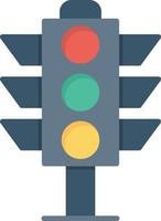 Traffic Light Flat Icon vector