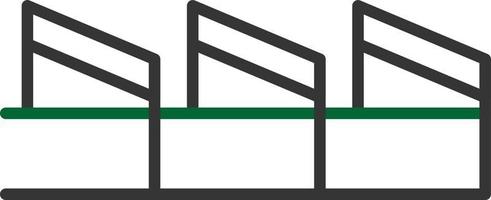 Hurdles Race Line Two Color vector