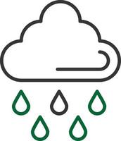 Rain Line Two Color vector