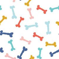 Cute childish seamless hand-drawn pattern with cute bones. Kids repeating texture is ideal for fabrics, cards, textiles, wallpaper, clothing. Puppy background. vector