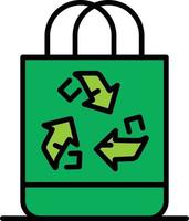 Eco Bag Line Filled vector