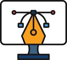 Graphic Design Line Filled vector