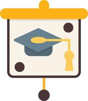 Graduation Presentation Flat Icon vector