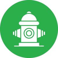 Fire Hydrant Glyph Circle Multicolor vector