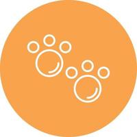 Footprint Line Circle Multicolor vector