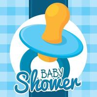 Background blue baby mouth shower vector illustration