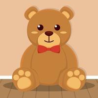 Background teddy bear toys child enjoy vector illustration