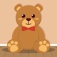 Background teddy bear toys child enjoy vector illustration