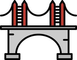 Bridge Line Filled vector