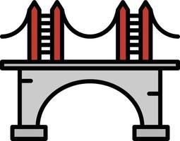 Bridge Line Filled vector