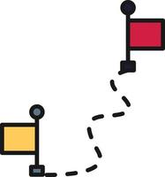 Milestone Line Filled vector
