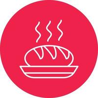 Bread Line Circle Multicolor vector