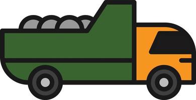 Truck Line Filled vector