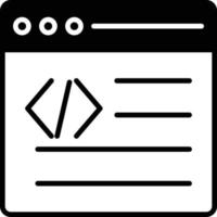 icono de glifo de programación web vector