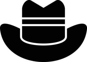 Cowboy Hat Glyph Icon vector
