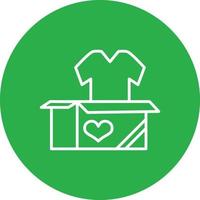 Cloth Donate Line Circle Multicolor vector