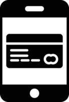 Mobile Payment Glyph Icon vector