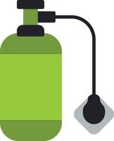 Oxygen Tank Flat Icon vector