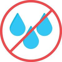 No Water Flat Icon vector