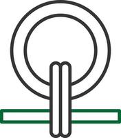 Shen Ring Line Two Color vector