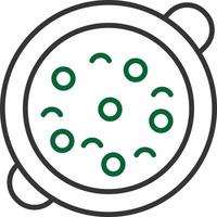 Paella Line Two Color vector