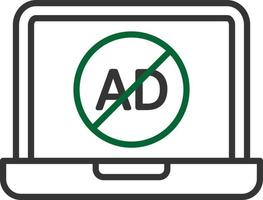 AD Block Line Two Color vector