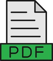 línea de pdf llena vector