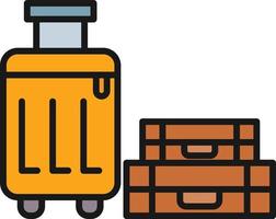 Luggage Line Filled vector