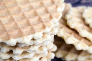 oval wafers, close up photo