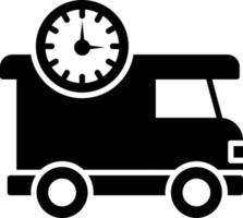 On Time Delivery Glyph Icon vector