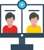 Video Call Flat Icon vector