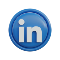 3d social media icons linkedin png