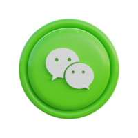3d icone dei social media wechat png